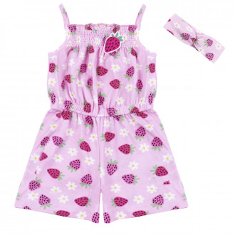 Летен гащеризон с аксесоар "Strawberry"