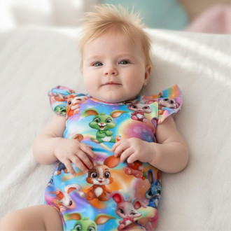 Бебешки летен гащеризон "Sweet bunnies"