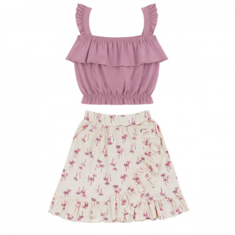 Летен комплект "Хавай" в пепел от рози