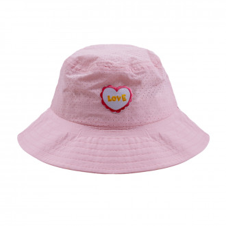 Лятна дишаща шапка "Heart" в светлорозово