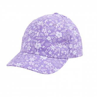 Лятна лилава шапка с цветя