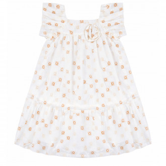 Лятна рокля с нежен флорален десен