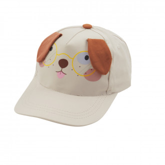 Лятна шапка "Dog" в бежово