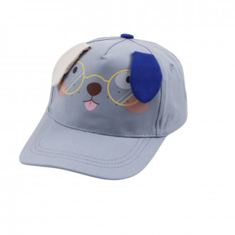 Лятна шапка "Dog" в гълъбово синьо