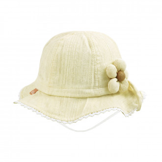 Лятна шапка "Flower" в жълто