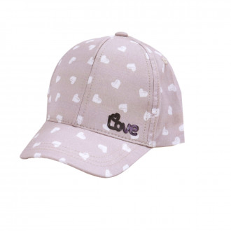 Лятна шапка "Love" в капучино