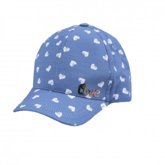 Лятна шапка "Love" в синьо