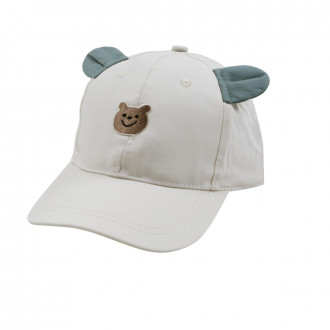 Лятна шапка с мече в бежово