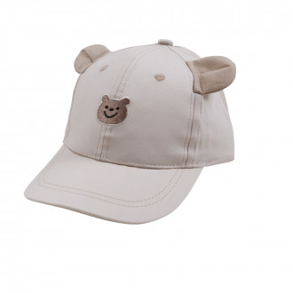 Лятна шапка с мече в капучино