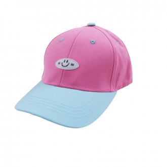 Лятна шапка "Smile" в розово и синьо