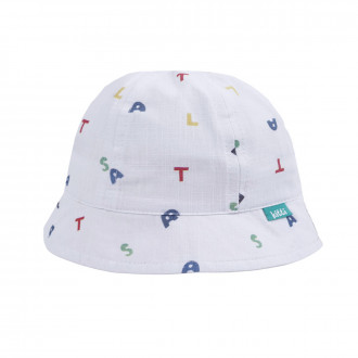 Лятна памучна шапка ''Alphabet'' в бяло
