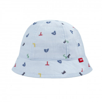 Лятна памучна шапка ''Alphabet'' в светлосиньо