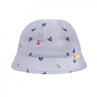 Лятна памучна шапка ''Alphabet'' в сиво