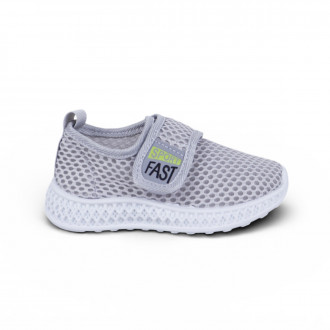 Детски мрежести маратонки в светлосиво