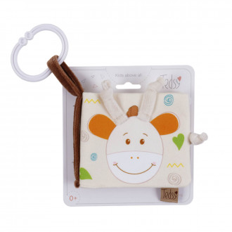 Бебешка мека книжка с дръжка "Жирафче"  12 х 11 см