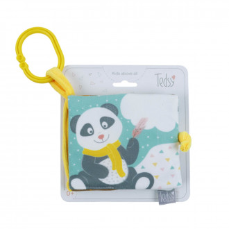 Бебешка мека книжка с дръжка "Панда"  12 х 11 см