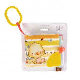 Бебешка мека книжка с дръжка "Патенце"  12 х 11 см.