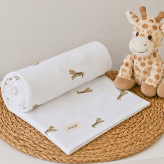 Бебешко муселиново одеяло "Little giraffe" 130 х 100 см