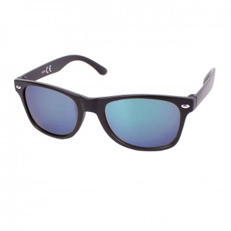 Слънчеви очила с черна рамка и лилаво-зелени стъкла UV 400 