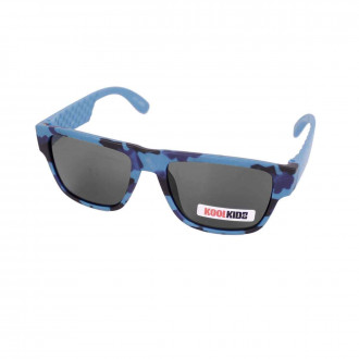 Слънчеви очила със тъмни стъкла и синьо камуфлажна рамка UV 400