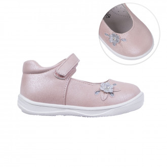 Анатомични обувки за момичета в седефено розово 1