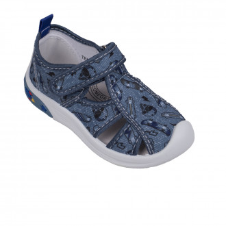 Анатомични дишащи текстилни обувки "Skate" в синьо 1