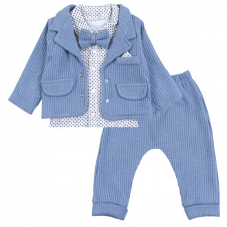 Официален бебешки комплект от 4 части "Little classic" в синьо