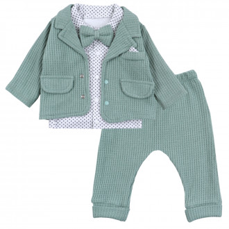 Официален бебешки комплект от 4 части "Little classic" в зелено