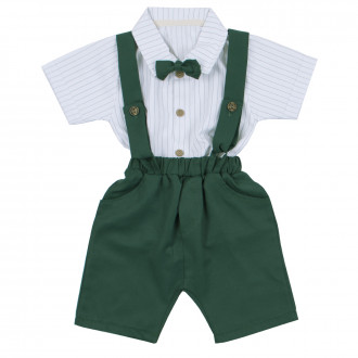Официален бебешки комплект със зелени панталонки 1