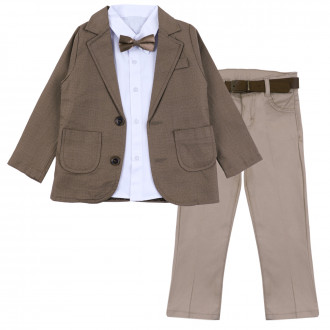 Официален комплект от 4 части "Gentleman" в бежово