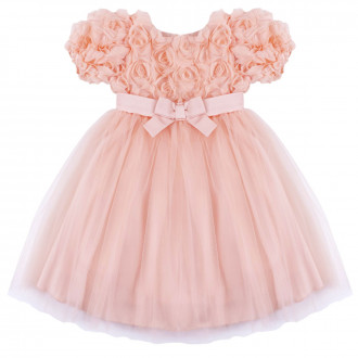 Официална детска рокля "Rose" в праскова