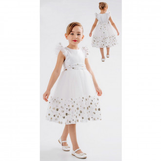 Официална рокля "Саманта" в бяло 1