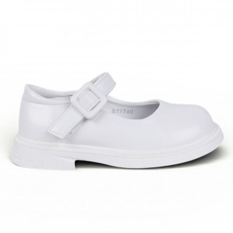 Официални бели обувки от екокожа