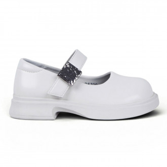 Официални обувки от екокожа в бяло