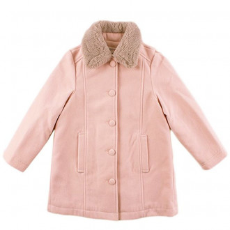 Елегантно палто за момичета в опушено розово (3 - 8 год.) 1
