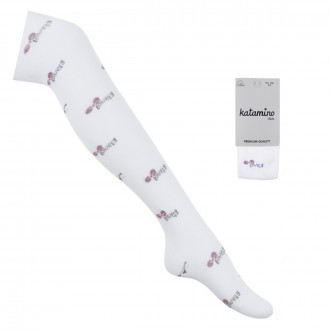 Детски памучен чорапогащик ''Lovely'' в екрю