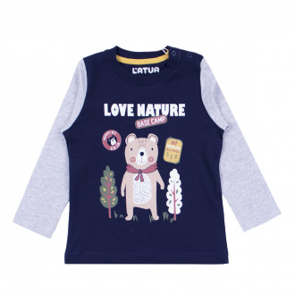 Памучна блуза "Love nature" за момчета 1
