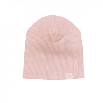 Памучна детска шапка в праскова