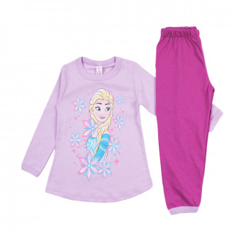 Памучна пижама с анимационен герой в лилаво 1