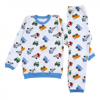 Памучна плътна пижама "Machines"