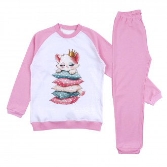 Памучна плътна пижама "Princess cat"