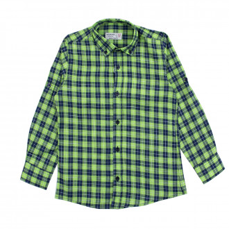 Памучна риза в зелено каре 1