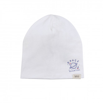 Памучна трикотажна шапка ''Space'' в екрю