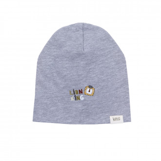 Трикотажна памучна шапка ''Lion'' в сив меланж