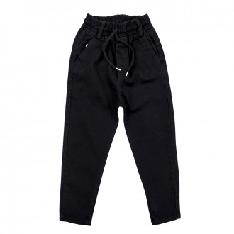 Детски панталон за момчета в черен цвят 1