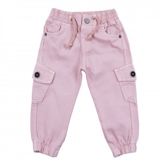 Детски джогинг панталон в розово 1