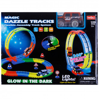 Светеща писта с количка 29 x 21 см