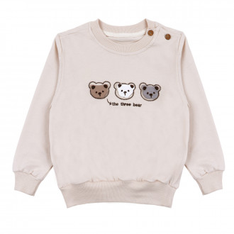 Плътна блуза "The tree bear" в бежово