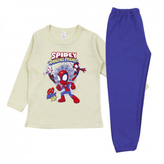 Плътна памучна пижама "Go webs"