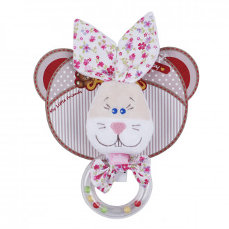 Плюшена дрънкалка "Зайче" 24 см